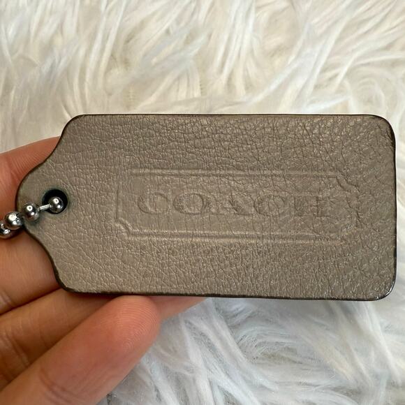 3" COACH Gray Fob Bag Charm Hang tag Hangtag - Picture 1 of 2
